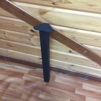 Продажа ножка для стола прямая (сталь) 50х50х710 "лофт" черный матовый в Ижевске  в интернет-магазине Vseizdereva