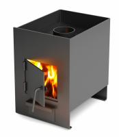 Продажа печь банная эконом-класса "двушечка", 6мм, антрацит (тмф) в Ижевске  в интернет-магазине Vseizdereva