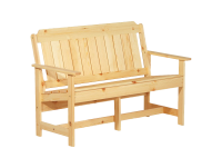 Продажа скамейка садовая со спинкой (лиственница) 1375х550х920 "дачная" в Ижевске  в интернет-магазине Vseizdereva