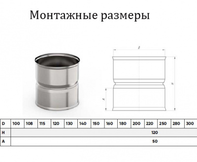 Продаем адаптер мм 1,0мм нерж ф140х140,(мама/мама) h=120мм умк в Ижевске по доступным ценам.