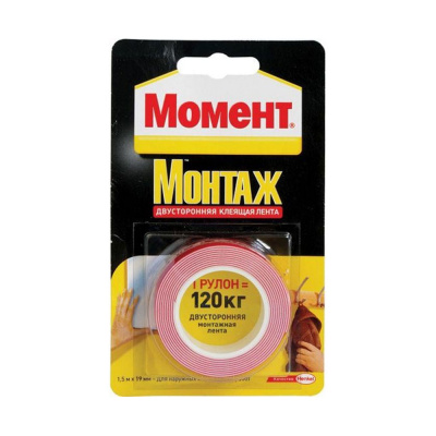 Продаем лента клейкая "момент монтаж" двусторонняя 1,5м/120кг в Ижевске по доступным ценам.