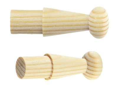 Продаем крючок мебельный (сосна) d13x52 (упак. 3шт) в Ижевске по доступным ценам.