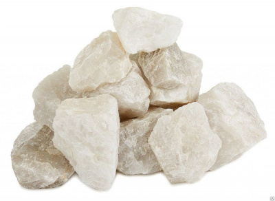 Продаем камни для бани (колотые) кварц (коробка 10кг) фракция 70-150 в Ижевске по доступным ценам.